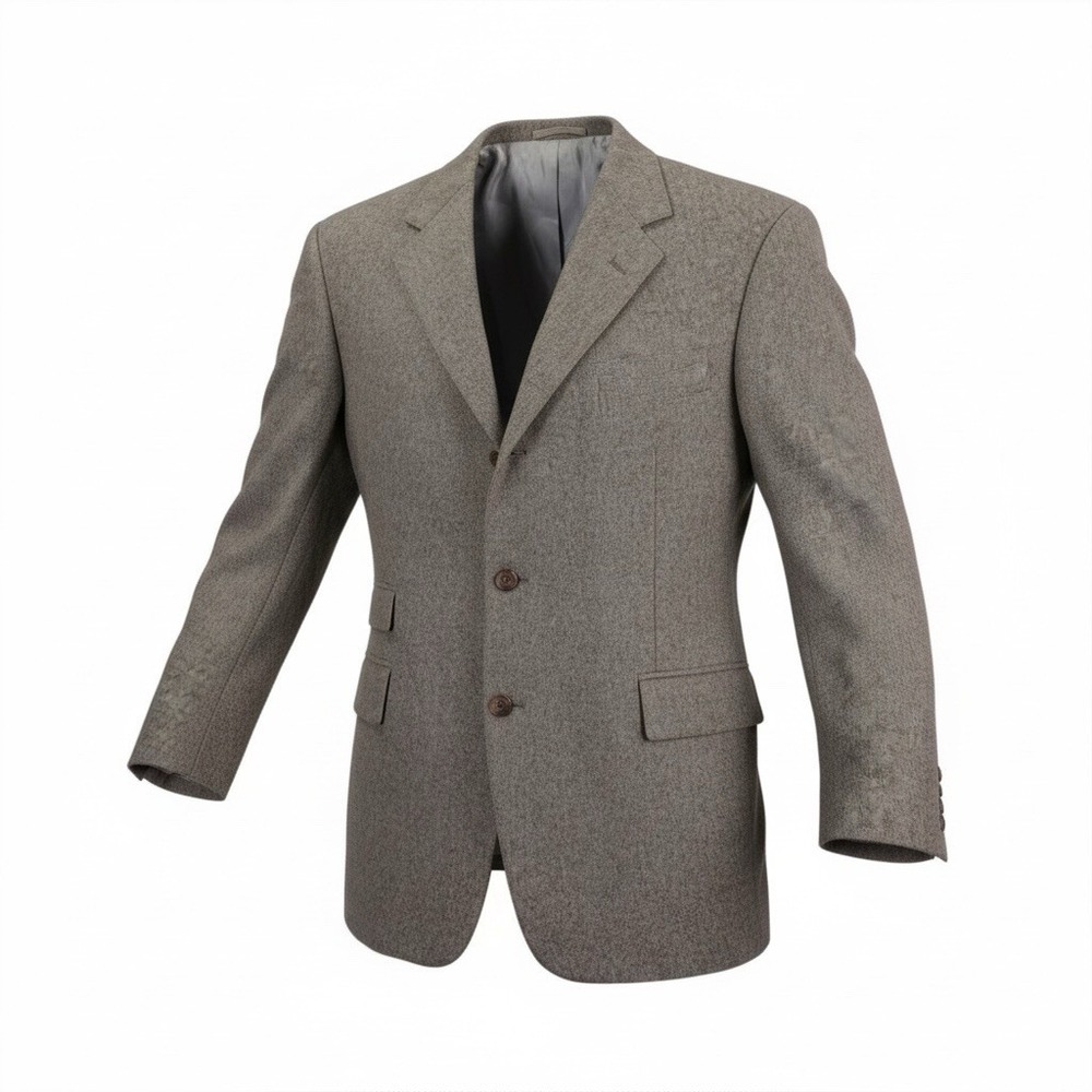Vtg Polo Ralph Lauren Blazer Men Gray Sports Jacket Ticket Pocket USA Union READ